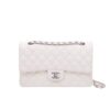 Chanel Classic Medium Smooth Leather Flap Bags White 25cm