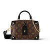 Louis Vuitton Petite Malle Souple Monogram Handle Bag Black 20Cm M45571