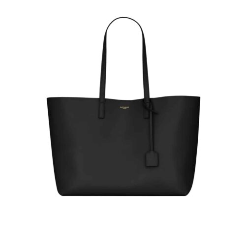 Saint Laurent Shopping Saint Laurent Medium Leather Tote Bag Black 33Cm 600281Csv0J1000