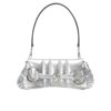 Gucci Horsebit Small Leather Shoulder Bag Silver 27Cm