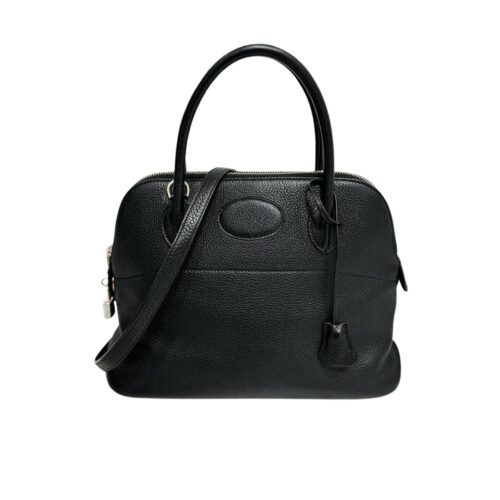 Hermes Bolide Taurillon Clemence Handbag Black 27Cm