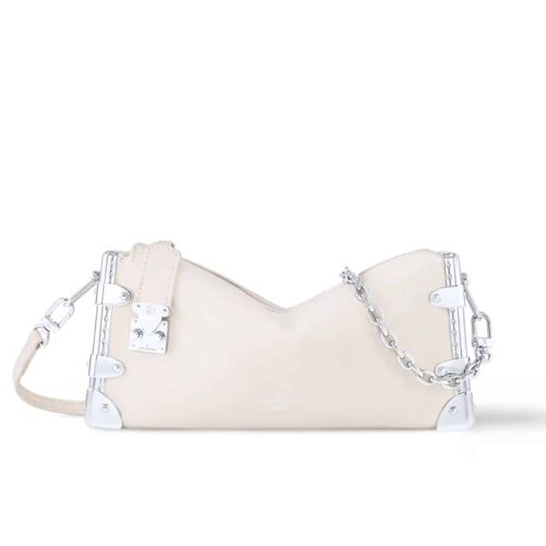 Louis Vuitton Leather Slim Trunk Bag White 23Cm