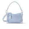 Louis Vuitton Side Trunk MM Grained Leather Shoulder Bag Bleu Olympe 23Cm M25067