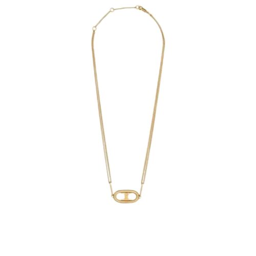 Celine Triomphe Necklace In Brass With A Gold Finish 46S896Bra 35Or