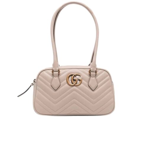 Gucci GG Marmont Small Matelasse Leather Top Handle Bag Pink 25Cm