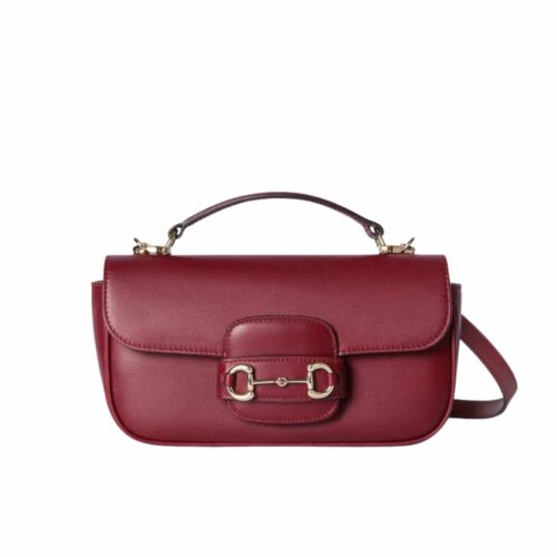 Gucci Horsebit 1955 Small Leather Top Handle Bag Rosso Ancora Red 22Cm ‎815206 Aaec2 6207