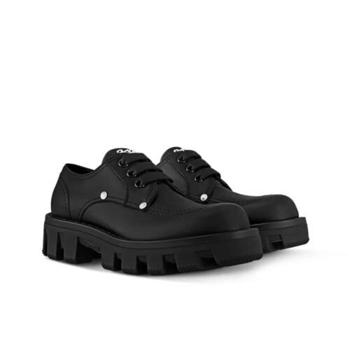Louis Vuitton LV Checker Leather Derby Black 1ACN3W