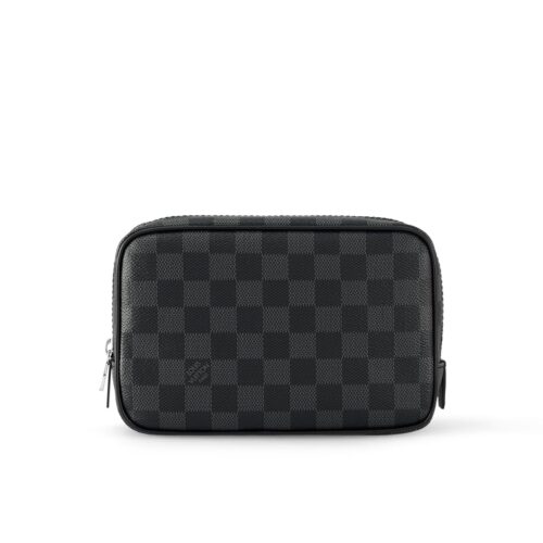 Louis Vuitton Damier Graphite Canvas Toilet Pouch Grey 23Cm