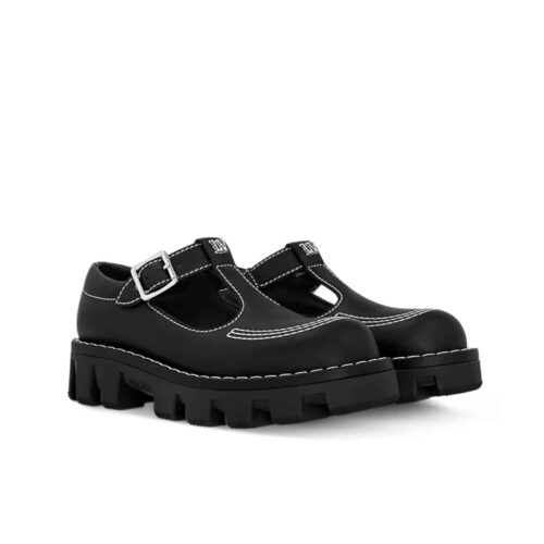 Louis Vuitton LV Checker Mary Jane Leather Derby Black 1ACNBI