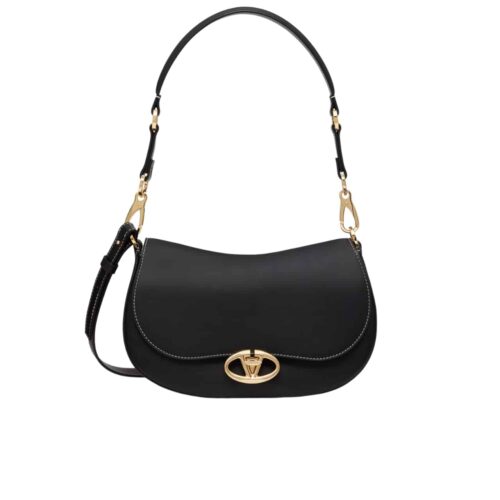 Valentino Garavani Ohval Shoulder Bag Black 28Cm 5W2B0N88Cvc 0No