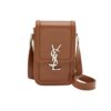 Saint Laurent Solferino Mini Smooth Leather Crossbody Bag Brown 11cm 