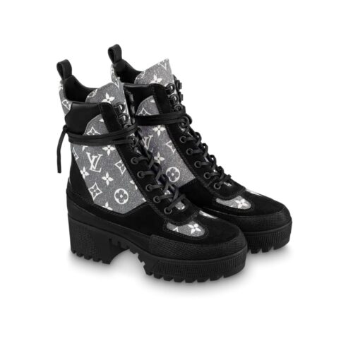 Louis Vuitton Laureate Platform Desert Boot Grey 1Ab2X9