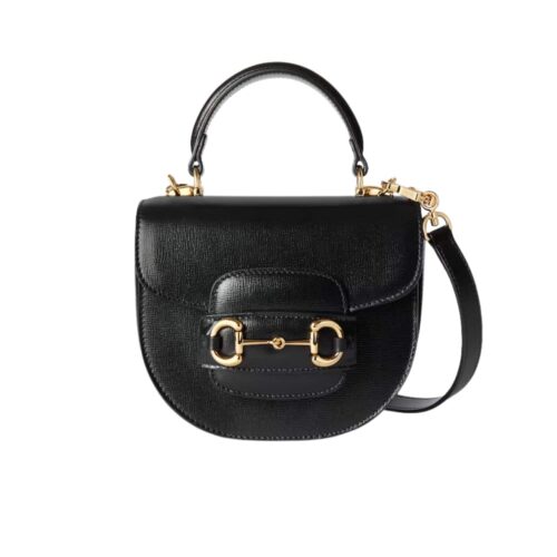 Gucci Horsebit 1955 Mini Leather Top Handle Bag Black 15Cm 781387 1Aaqd 1000