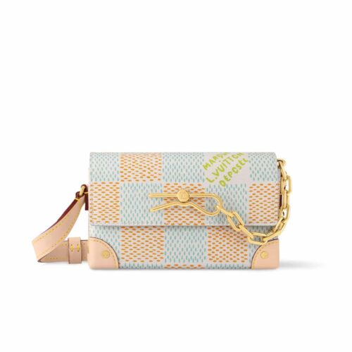 Louis Vuitton Steamer Damier Heritage Canvas Wearable Wallet Multicolored 18Cm N40674