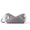 Louis Vuitton Slim Trunk Leather Shoulder Bag Gris Trianon 23Cm M12596