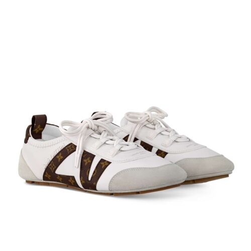 Louis Vuitton Suede Sneakerina White 1Ahnc6