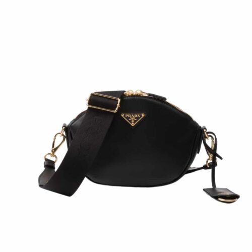 Prada Mini Leather Shoulder Bag Black 21Cm 1Bh212 2Aix F0002 V Nvm