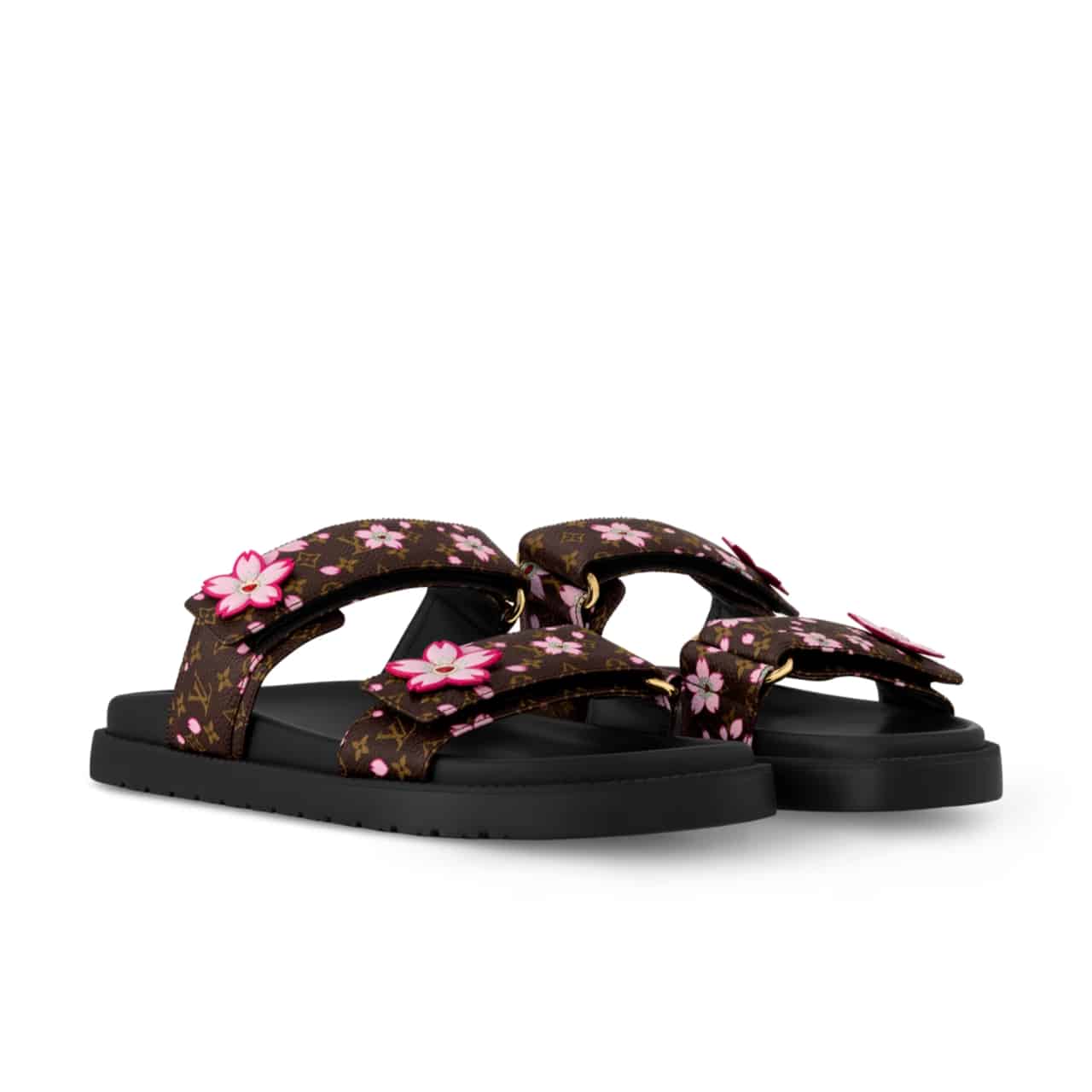 Louis Vuitton X Murakami LV Sunset Flat Comfort Monogram Canvas Mule Sakura Brown 1AGVZ6