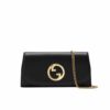 Gucci Blondie Leather Chain Wallet Bag Black 21Cm ‎725215 Uxx0G 1000