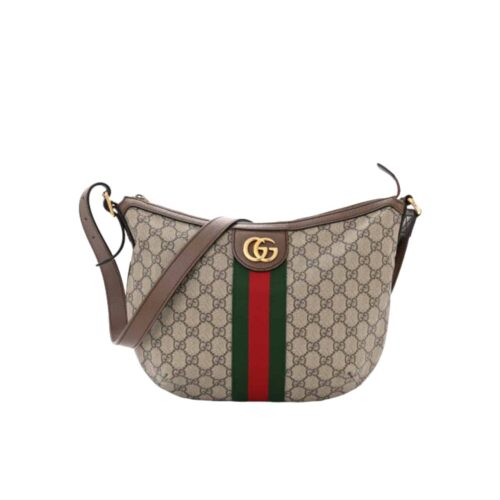 Gucci Ophidia Large GG Supreme Canvas Shoulder Bag Beige Ebony 35Cm