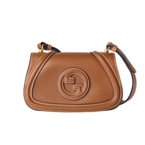 Gucci Blondie Mini Leather Shoulder Bag Brown 22Cm 815700 AAEC2 2718