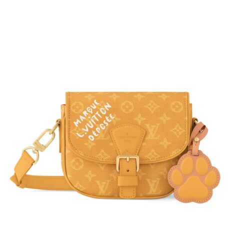 Louis Vuitton Montsouris Messenger PM Monogram Canvas Shoulder Bag Yellow 20cm M12694
