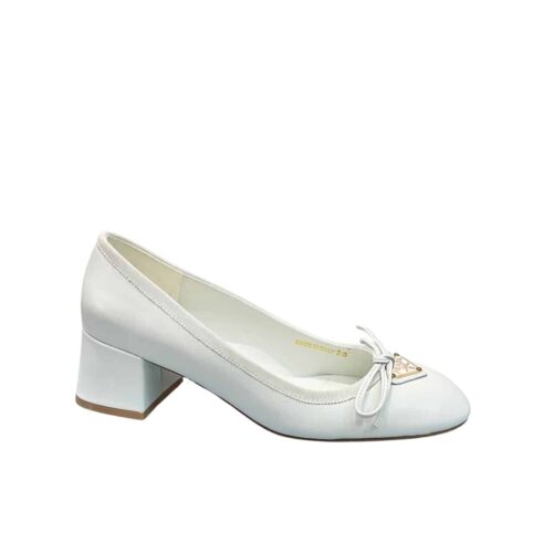 Prada Leather Ballerina White