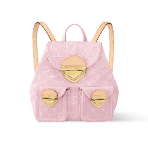 Louis Vuitton Venice Small Monogram Denim Backpack Pink 26cm M13031