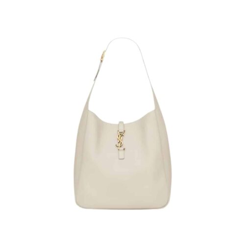 Saint Laurent Le 5 À 7 Supple Large Grained Leather Tote Bag White 31Cm 753837Aaauq9207