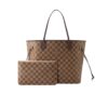Louis Vuitton Neverfull MM Damier Ebene Tote Bag Brown Light Pink 31Cm N41603