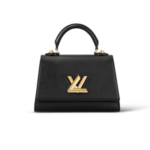 Louis Vuitton Twist One Handle PM Handle Bag Black 25Cm M57093