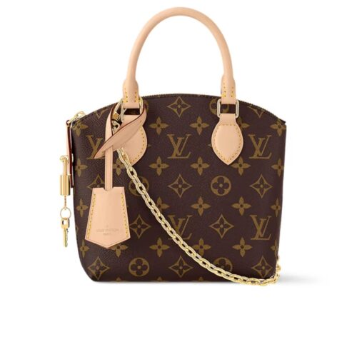 Louis Vuitton Lockit BB Monogram Canvas Handle Bag Brown 19Cm M12019