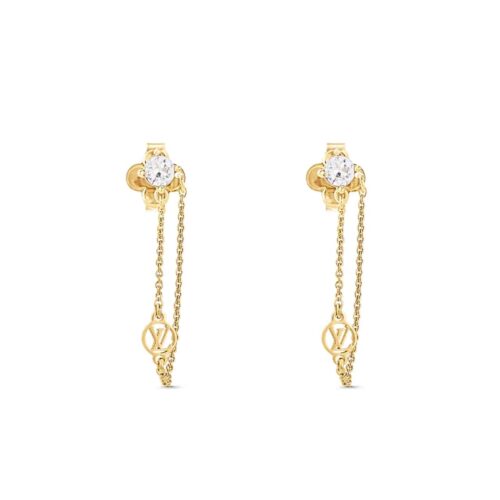Louis Vuitton Petit Louis Earrings In Gold M00390
