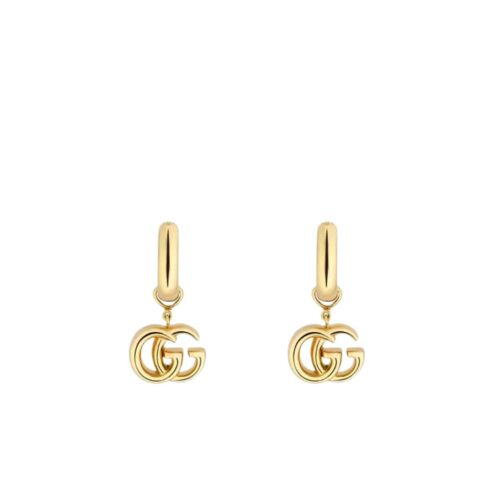 Gucci GG Running Drop Earrings Gold