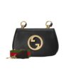 Gucci Blondie Mini Leather Shoulder Bag Black 22Cm 698643 Uxxag 1064