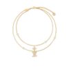 Louis Vuitton Lady Lv Necklace Gold Tone M01845