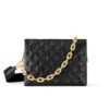 Louis Vuitton Coussin PM Monogram Embossed Shoulder Bag Black 26Cm M21260
