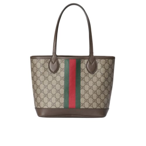 Gucci Ophidia Small GG Supreme Canvas Tote Bag Beige Ebony 25cm 726762 2aaay 9151