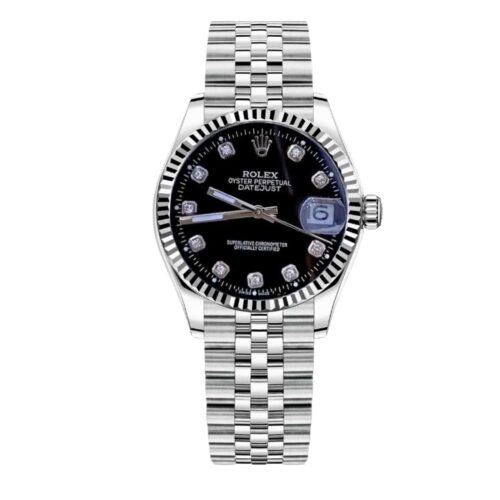 Rolex Datejust Oyster Oystersteel White Gold And Black 40Mm