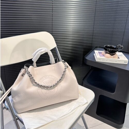 Alternative view of Louis Vuitton Bella Tote Mahina Leather Bucket Bag Beige 32Cm M11733