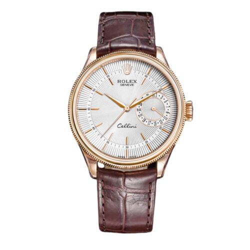 Rolex Cellini Date Everose Gold And White 39Mm 50515 0008