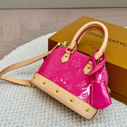 Alternative view of Louis Vuitton Nano Alma Monogram Vernis Handbag Neon Pink 18Cm M90611