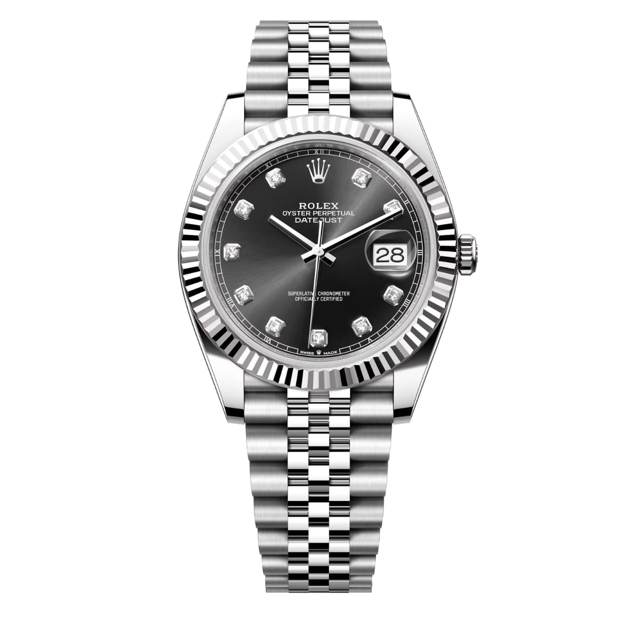 Rolex Datejust 41 Oyster Oystersteel White Gold And Black 41Mm 126333 0012