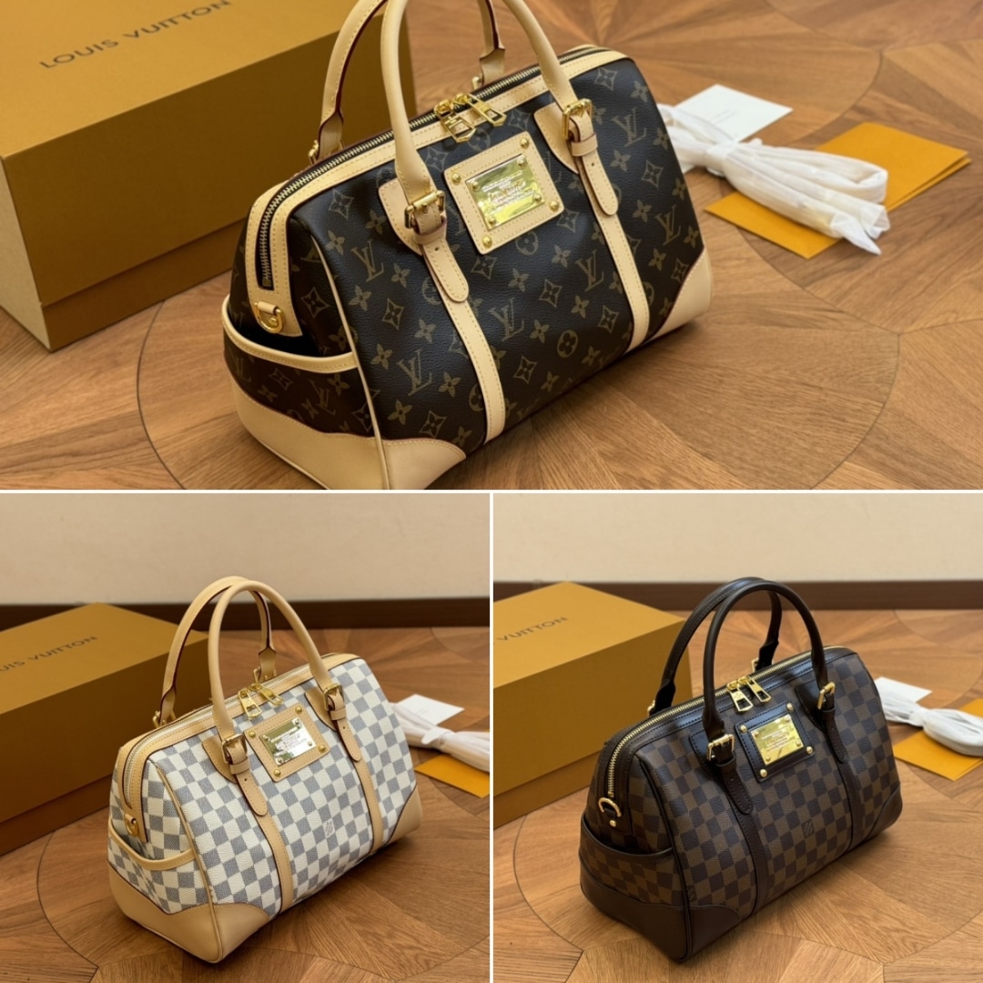 Louis Vuitton Berkeley Monogram Canvas Handbag Brown 32Cm M50208 - Image 9