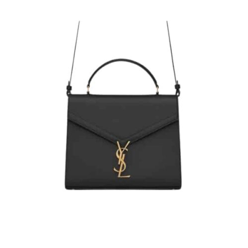 Saint Laurent Cassandra Medium Top Handle Bag Black Gold 24Cm 623931Bow0W1000