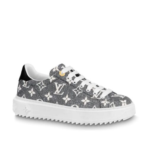 Louis Vuitton Time Out Monogram Denim Sneaker Grey 1AAW2Q