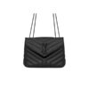 Saint Laurent Loulou Small Chain Bag In Matelassé Y Black Noir 23Cm 494699Dv7281000