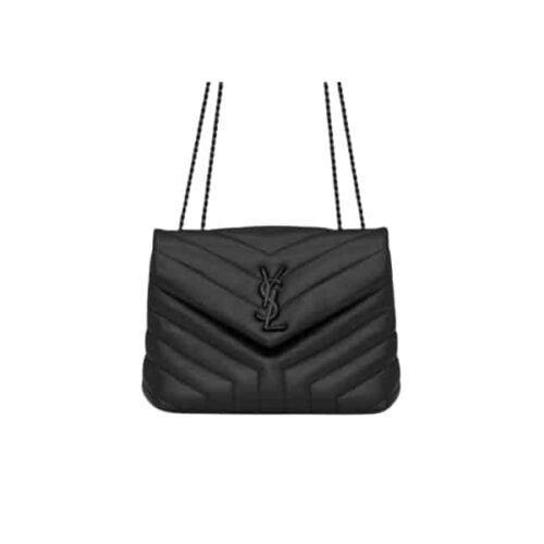 Saint Laurent Loulou Small Chain Bag In Matelassé Y Black Noir 23Cm 494699Dv7281000