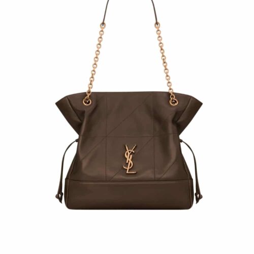 Saint Laurent Jamie Small Leather Tote Bag Brown 28Cm