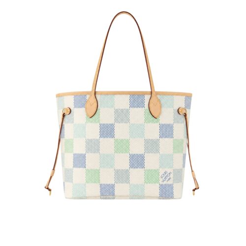 Louis Vuitton Neverfull MM Damier Canvas Tote Bag Pistachio 31Cm